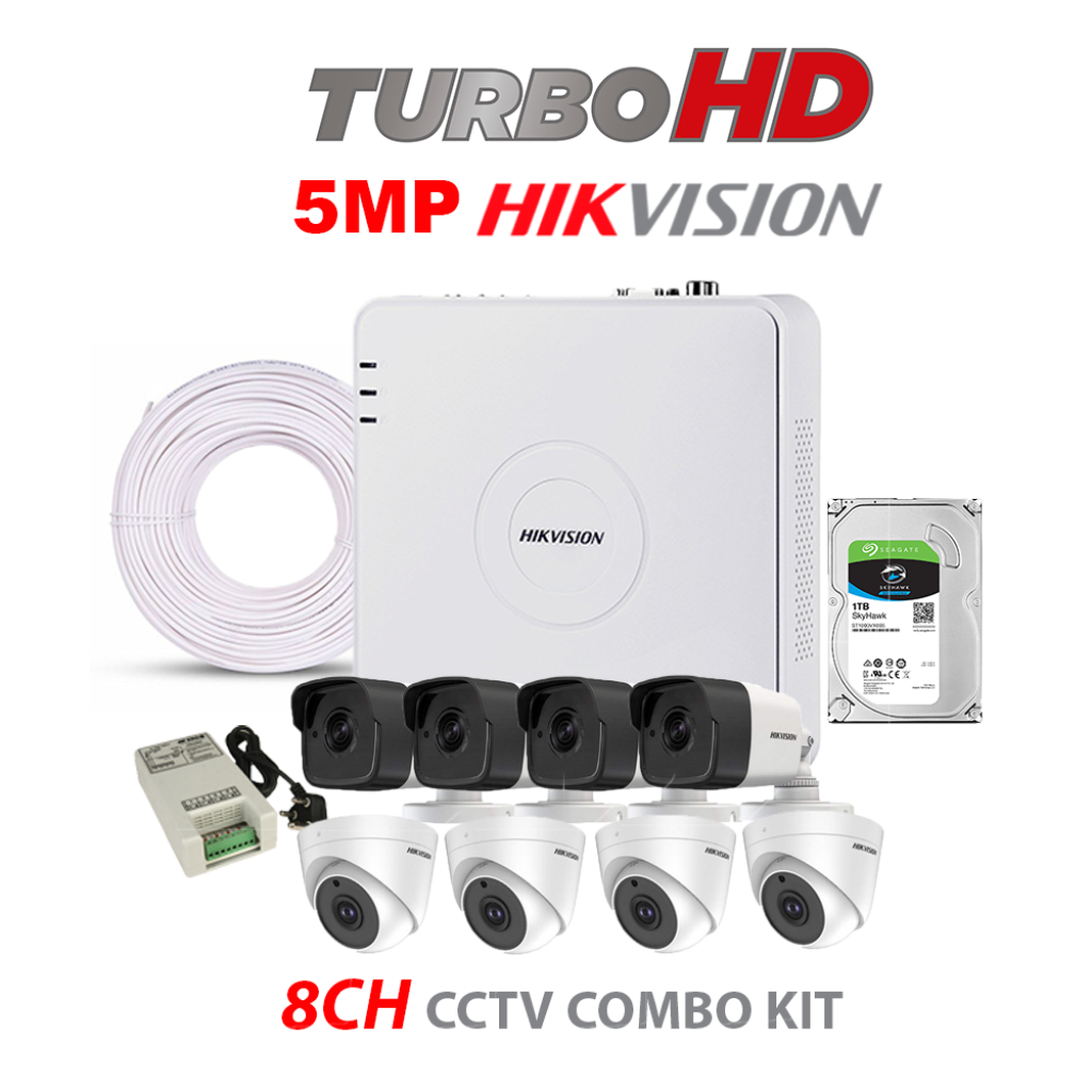 8ch kit HIK 5mp